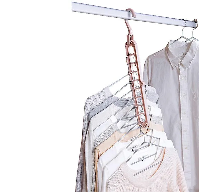 10pcs green Indoor hangers, household multifunctional hangers, balcony drying racks AZ12960