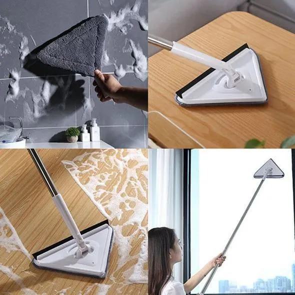 360 Rotating Triangular Corner Mop With Long Handle