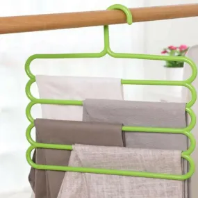 5 in 1 Multipurpose Plastic Hanger, Assorted 5 Layer