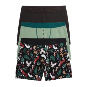 6" Boxer Briefs 3-Pack - Woodland Tapestry