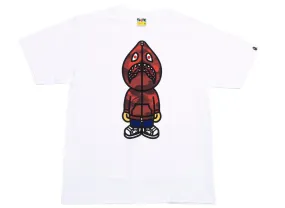A Bathing Ape Color Camo Classic Milo Shark Tee in White/Red