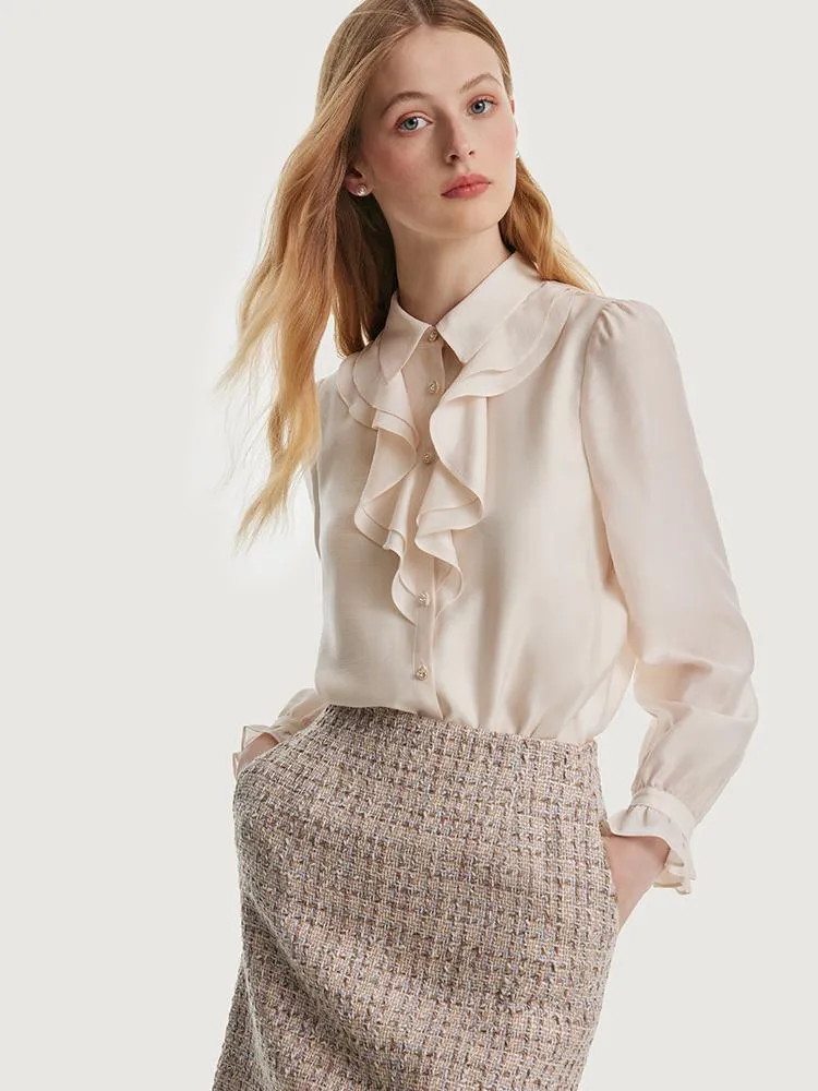 Acetate Shirt With Bow Tie