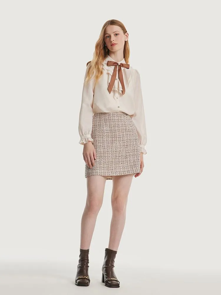 Acetate Shirt With Bow Tie