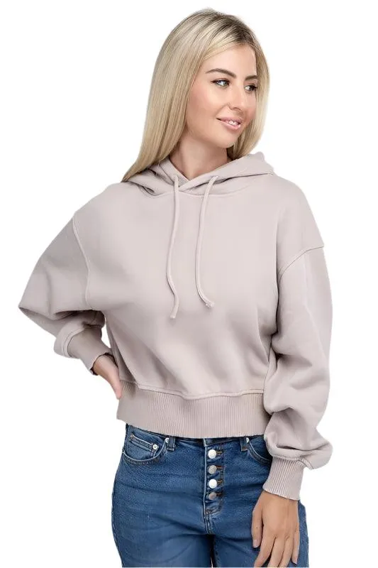 Acid Wash Fleece Hoodie