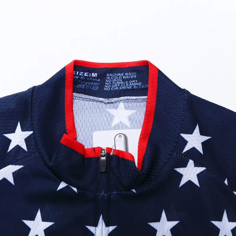 America Flag Summer Cycling Jersey Shirt