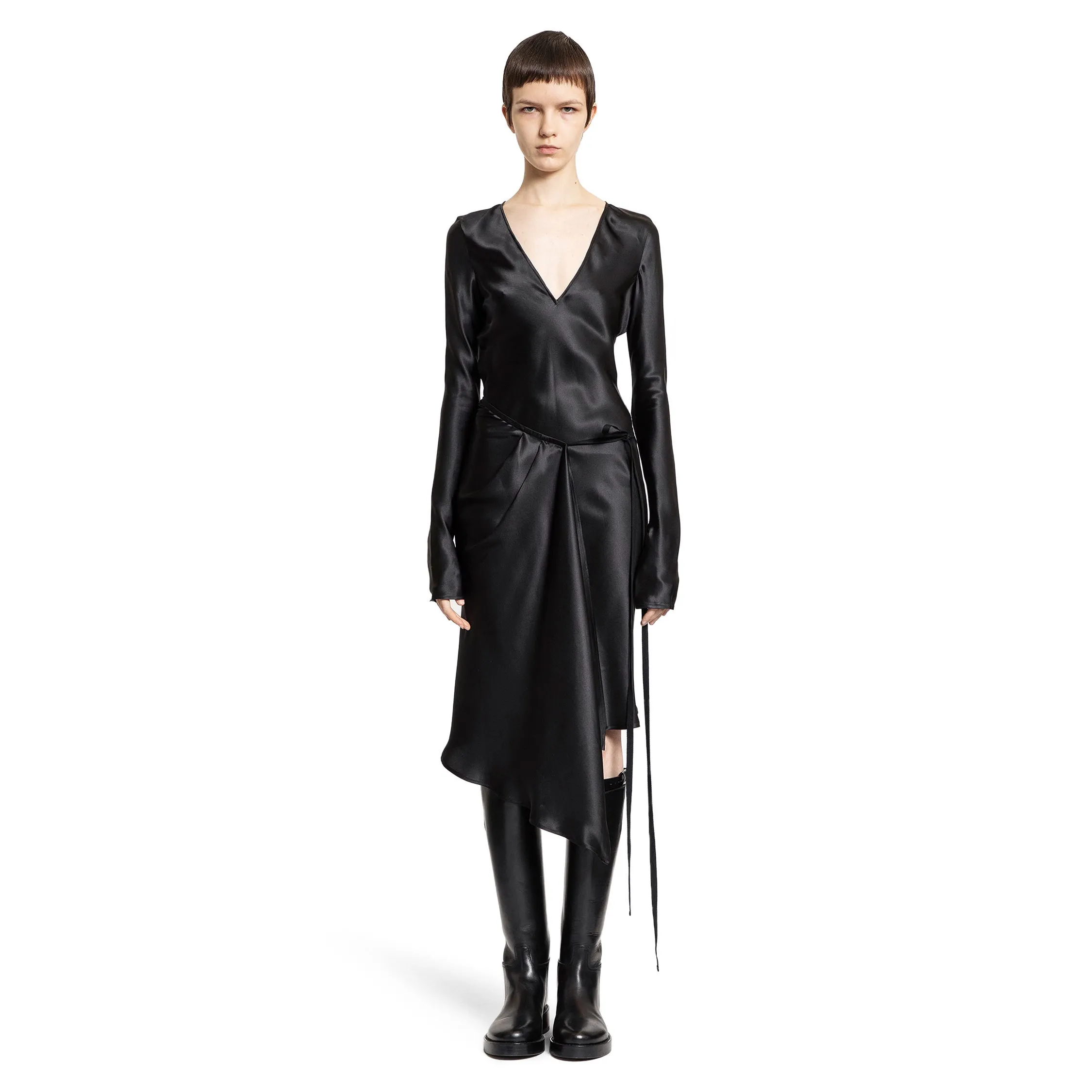 ANN DEMEULEMEESTER WOMAN BLACK DRESSES