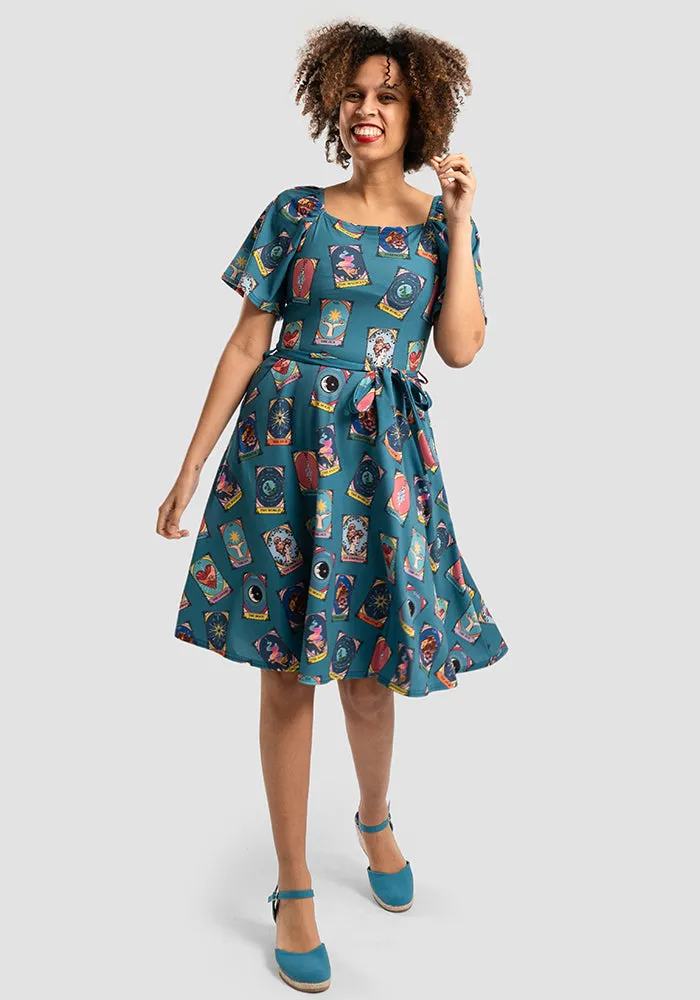 Arcana Tarot Card Print Dress