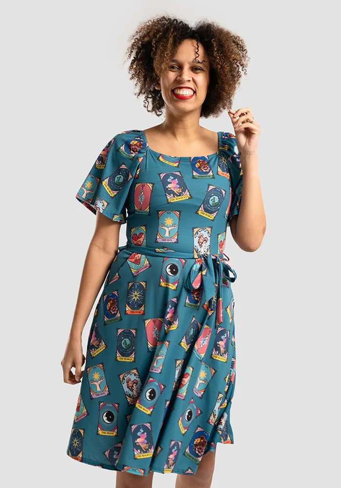Arcana Tarot Card Print Dress