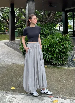 Ava Soft Bubble Skirt in Grey