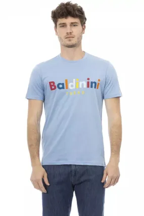 Baldinini Trend Light Blue Cotton Men Men's T-Shirt