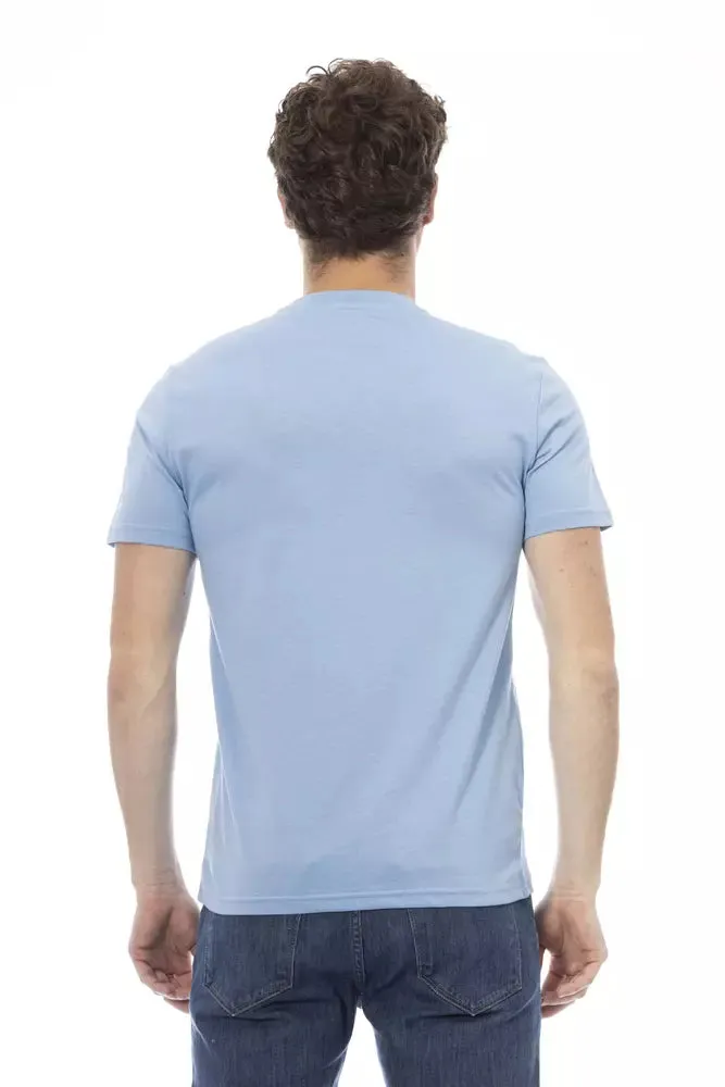 Baldinini Trend Light Blue Cotton Men Men's T-Shirt