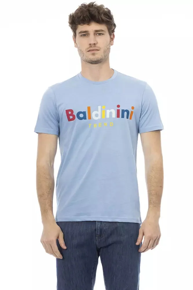 Baldinini Trend Light Blue Cotton Men Men's T-Shirt