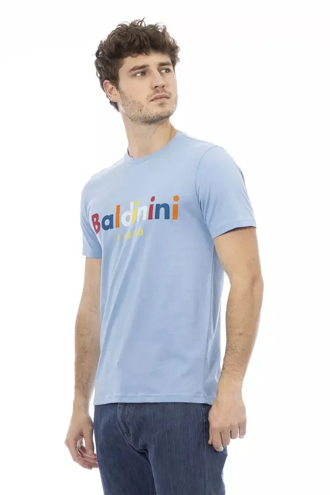 Baldinini Trend Light Blue Cotton Men Men's T-Shirt