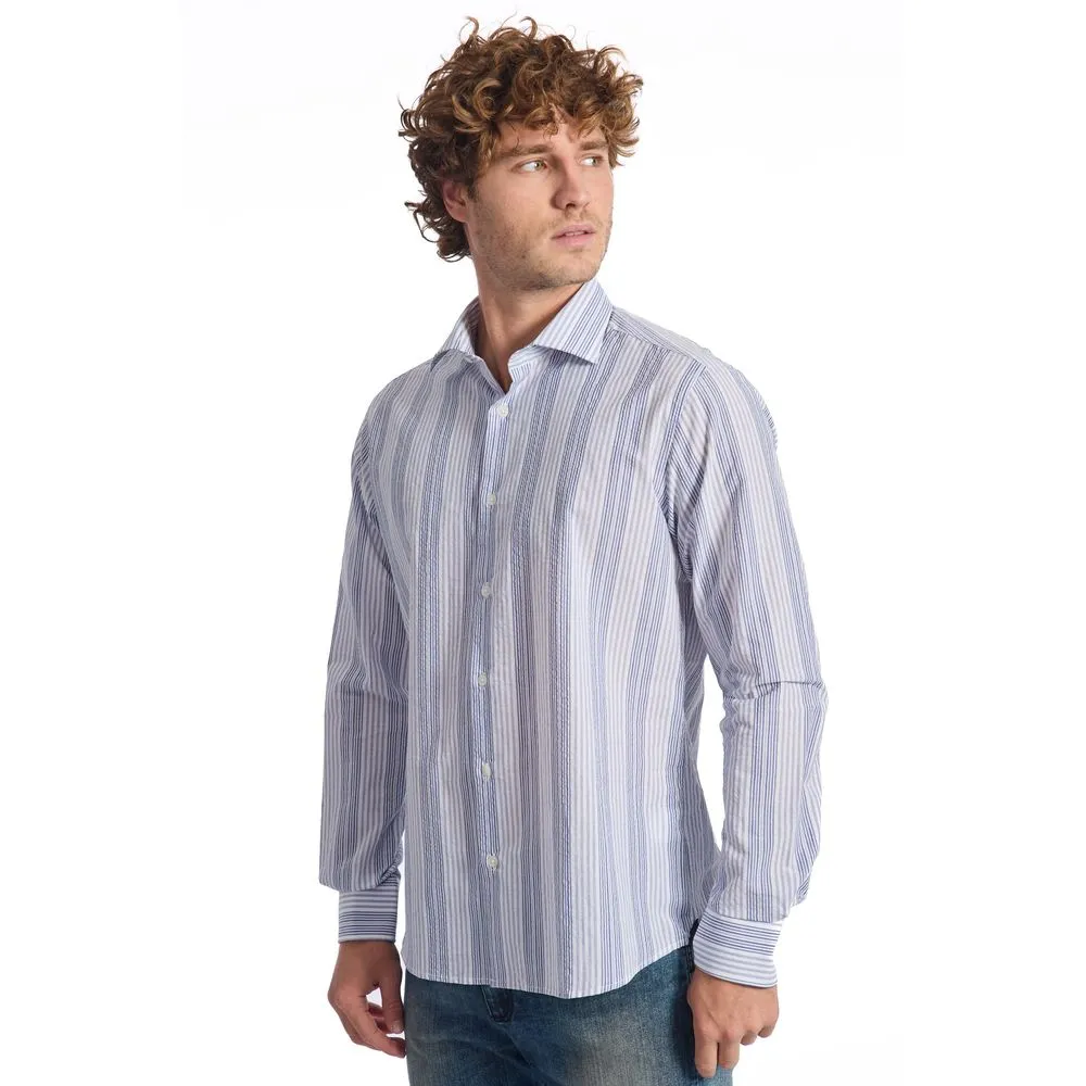 Baldinini Trend Light Blue Cotton Men's Shirt