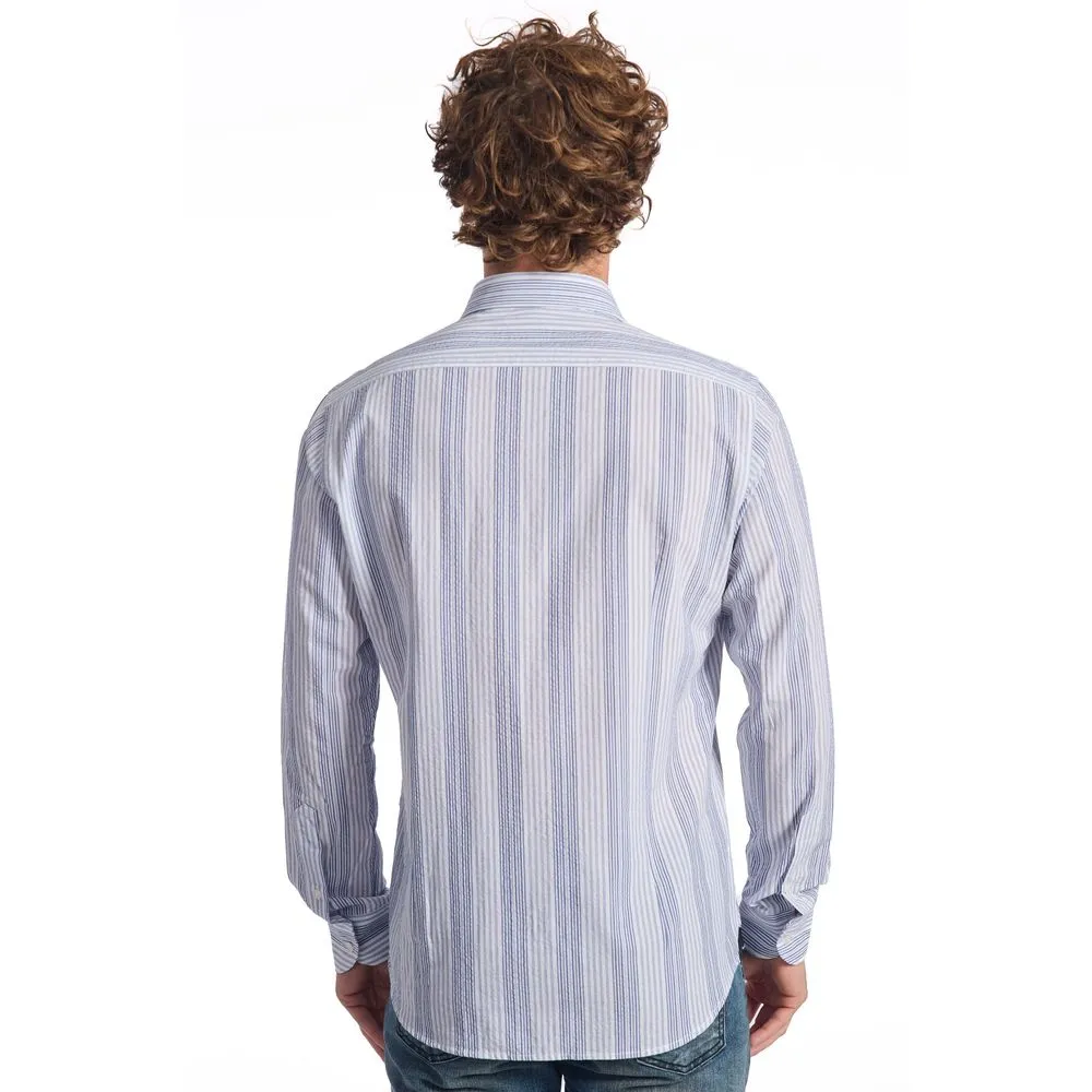 Baldinini Trend Light Blue Cotton Men's Shirt
