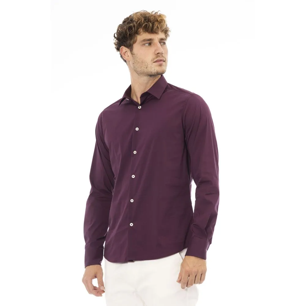 Baldinini Trend Red Cotton Men Men's Shirt