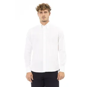 Baldinini Trend White Cotton Men Men's Shirt