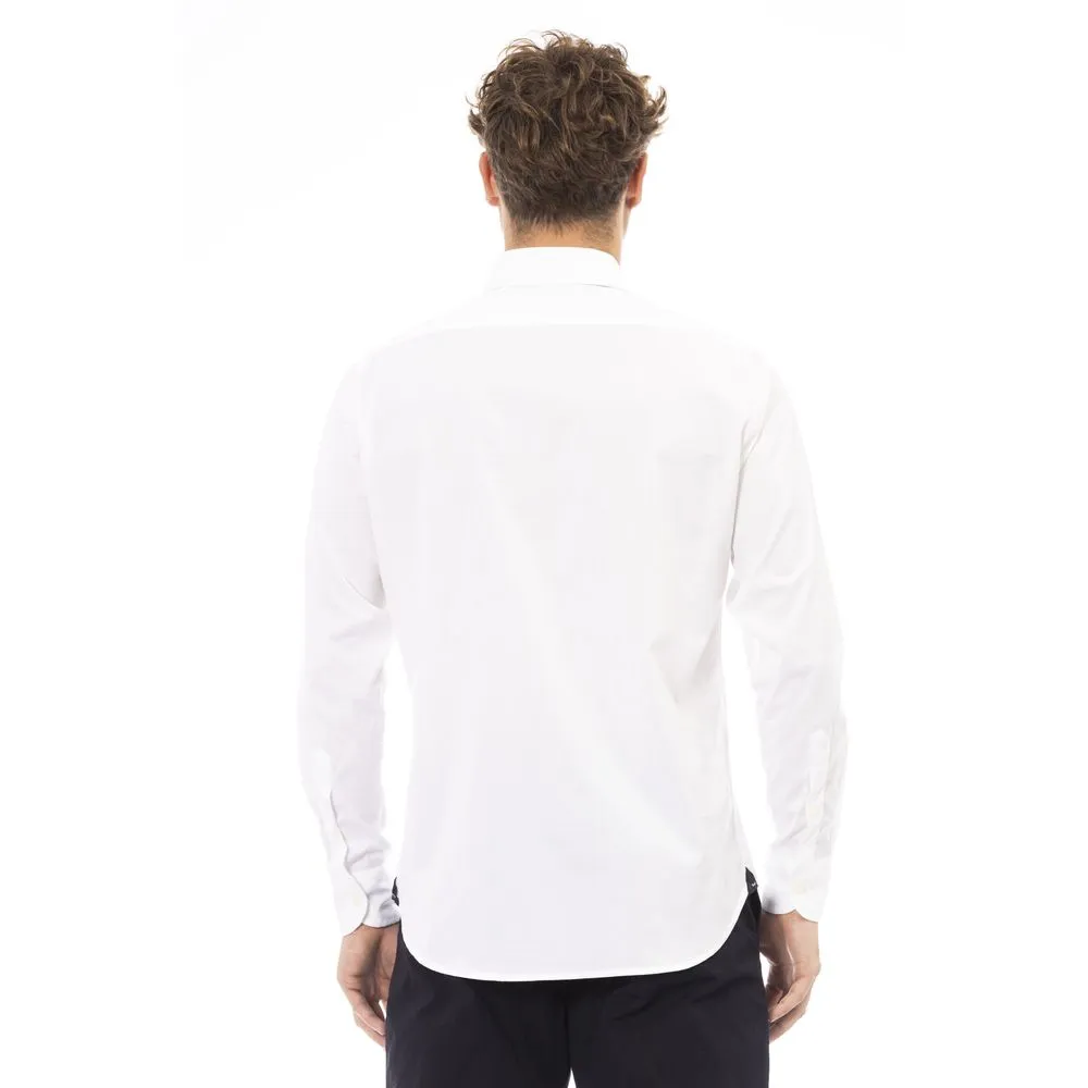 Baldinini Trend White Cotton Men Men's Shirt
