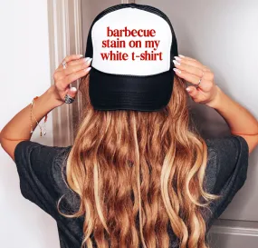 Barbecue Stain On My White T-Shirt Trucker Hat/ Funny Gifts for Her/ Country Music Hat