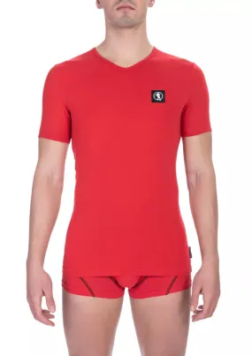 Bikkembergs Red Cotton Men Men's T-Shirt