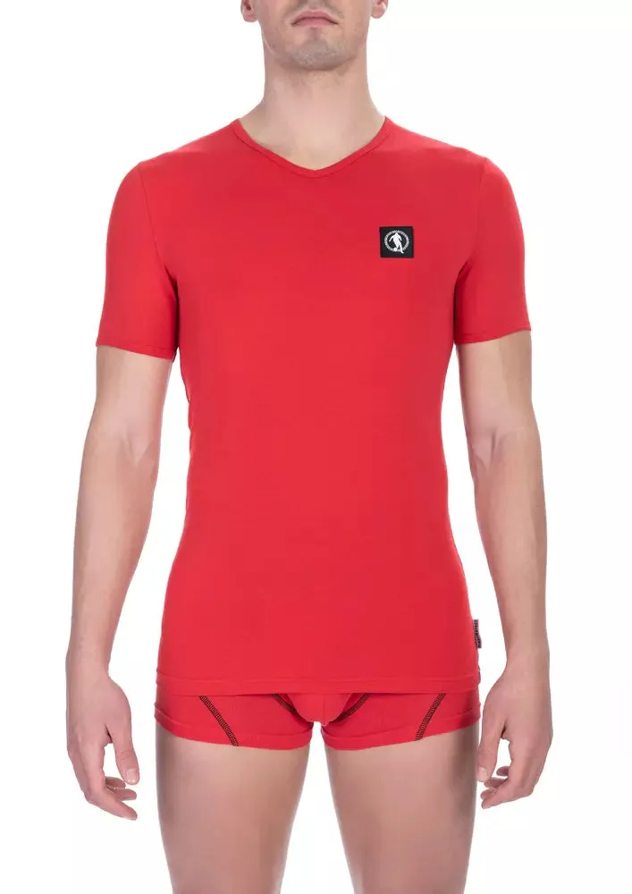 Bikkembergs Red Cotton Men Men's T-Shirt
