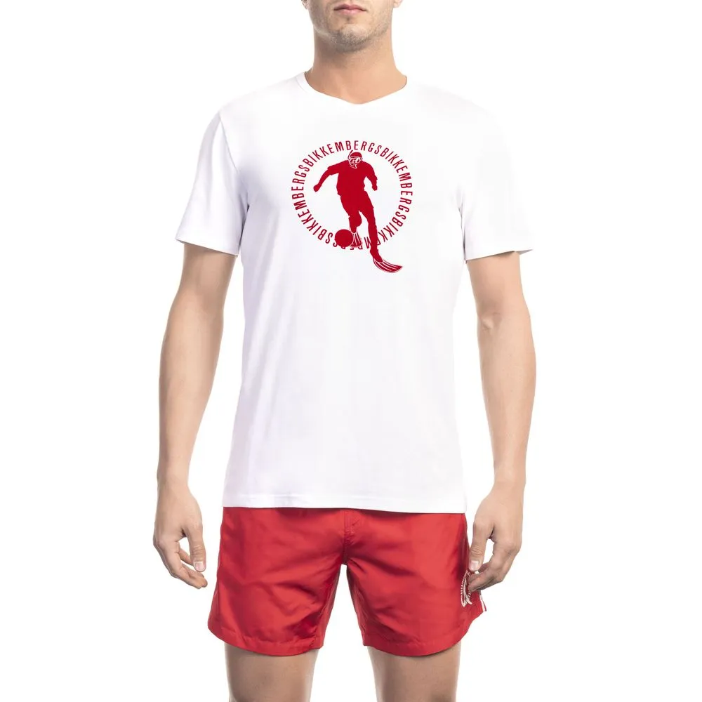 Bikkembergs White Cotton Men Men's T-Shirt