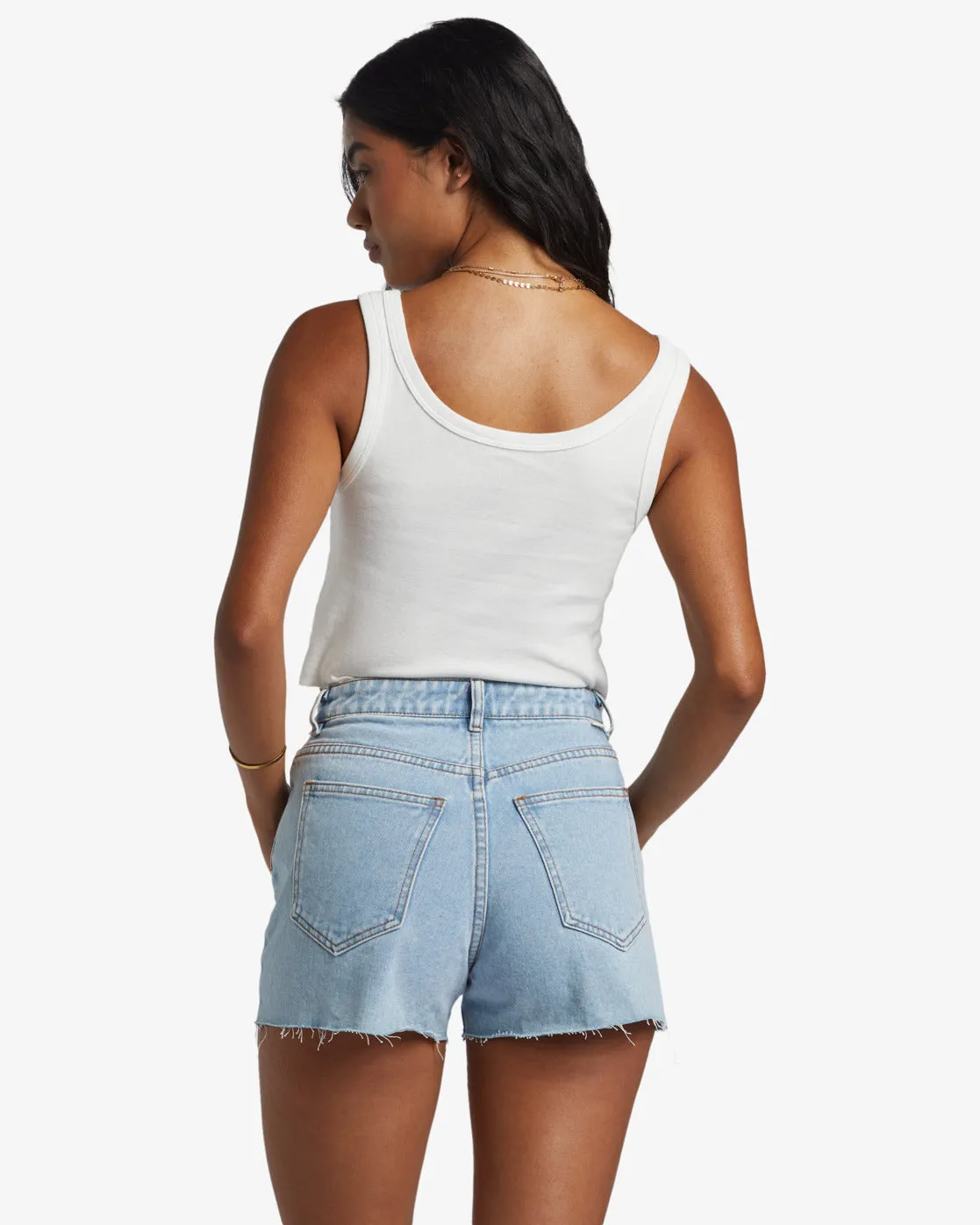 Billabong Womens High Tide Denim Shorts - Soft Indigo