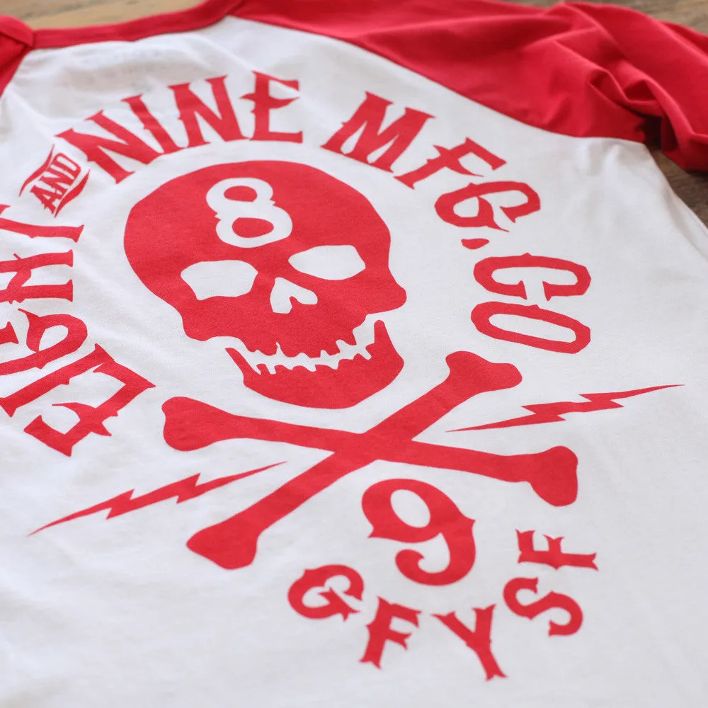 Black Beard 3/4 Sleeve Raglan Red