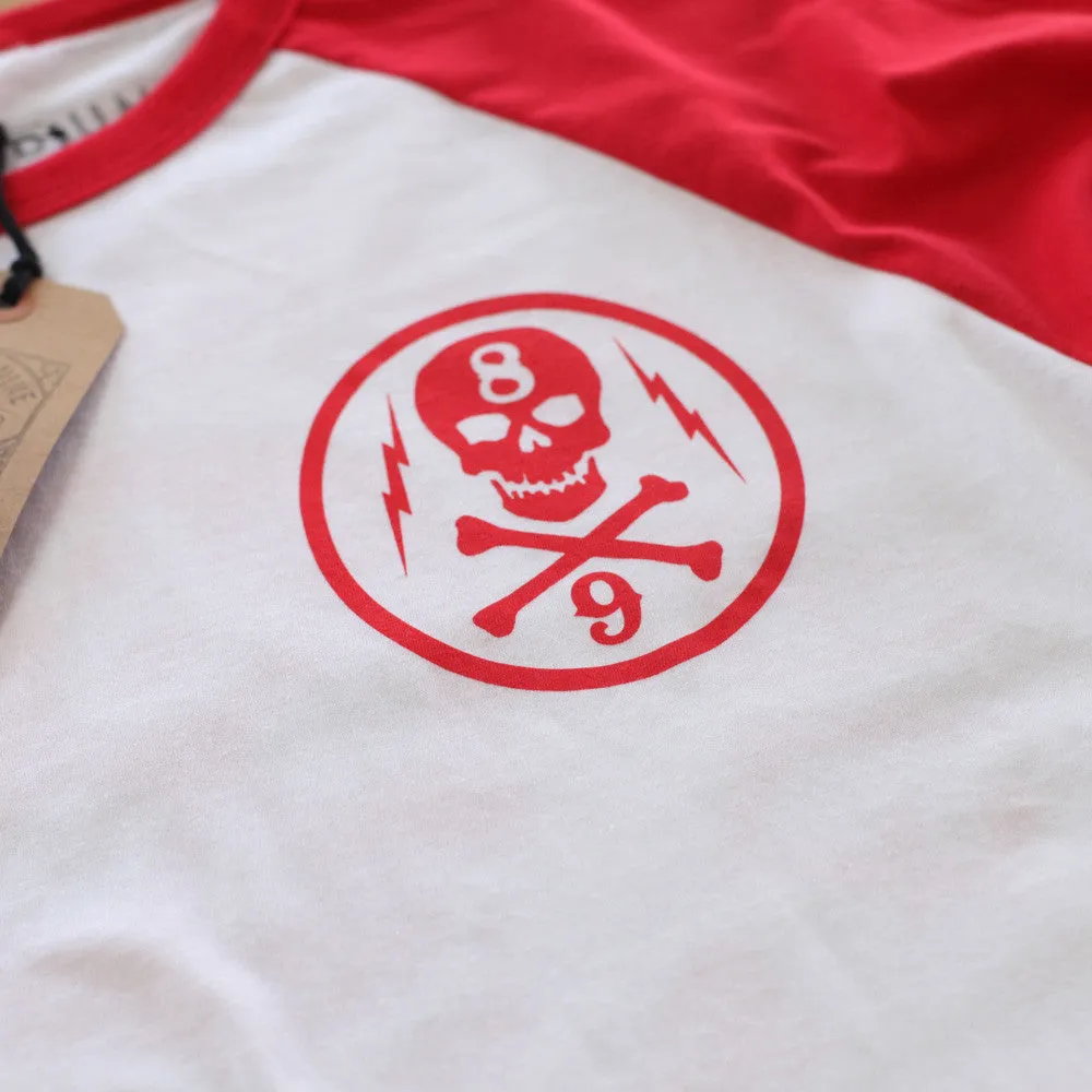 Black Beard 3/4 Sleeve Raglan Red