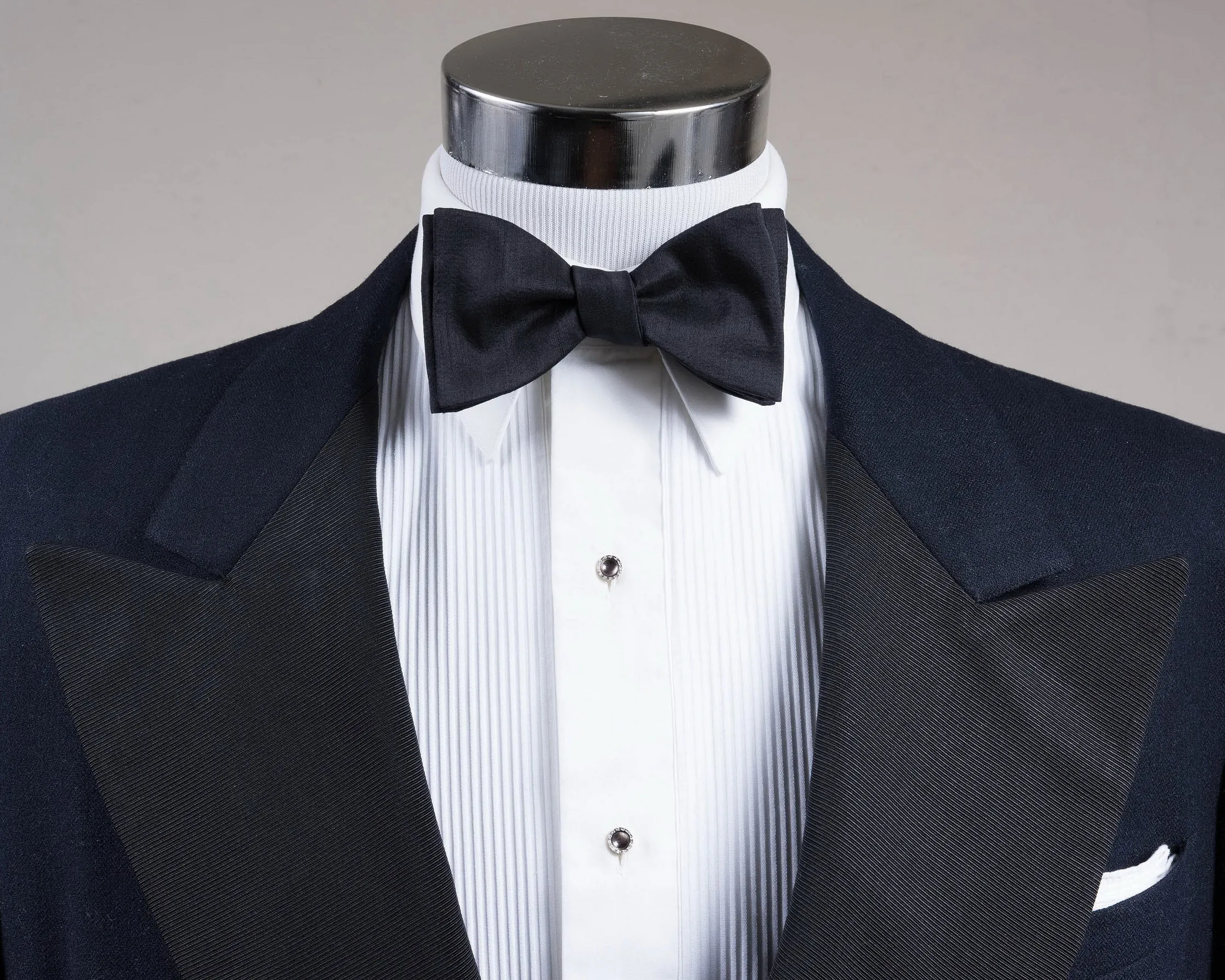 Black Butterfly Silk Shantung Bow Tie
