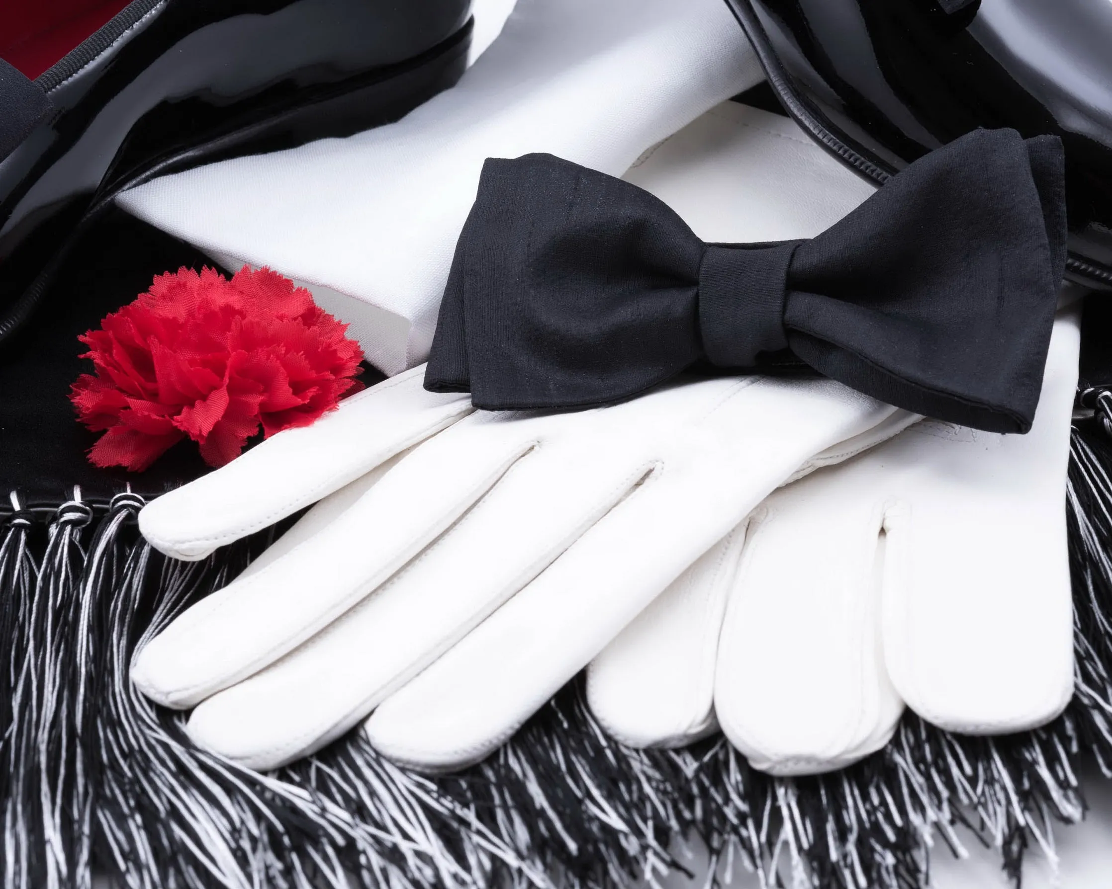 Black Butterfly Silk Shantung Bow Tie