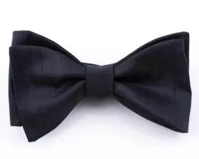 Black Butterfly Silk Shantung Bow Tie