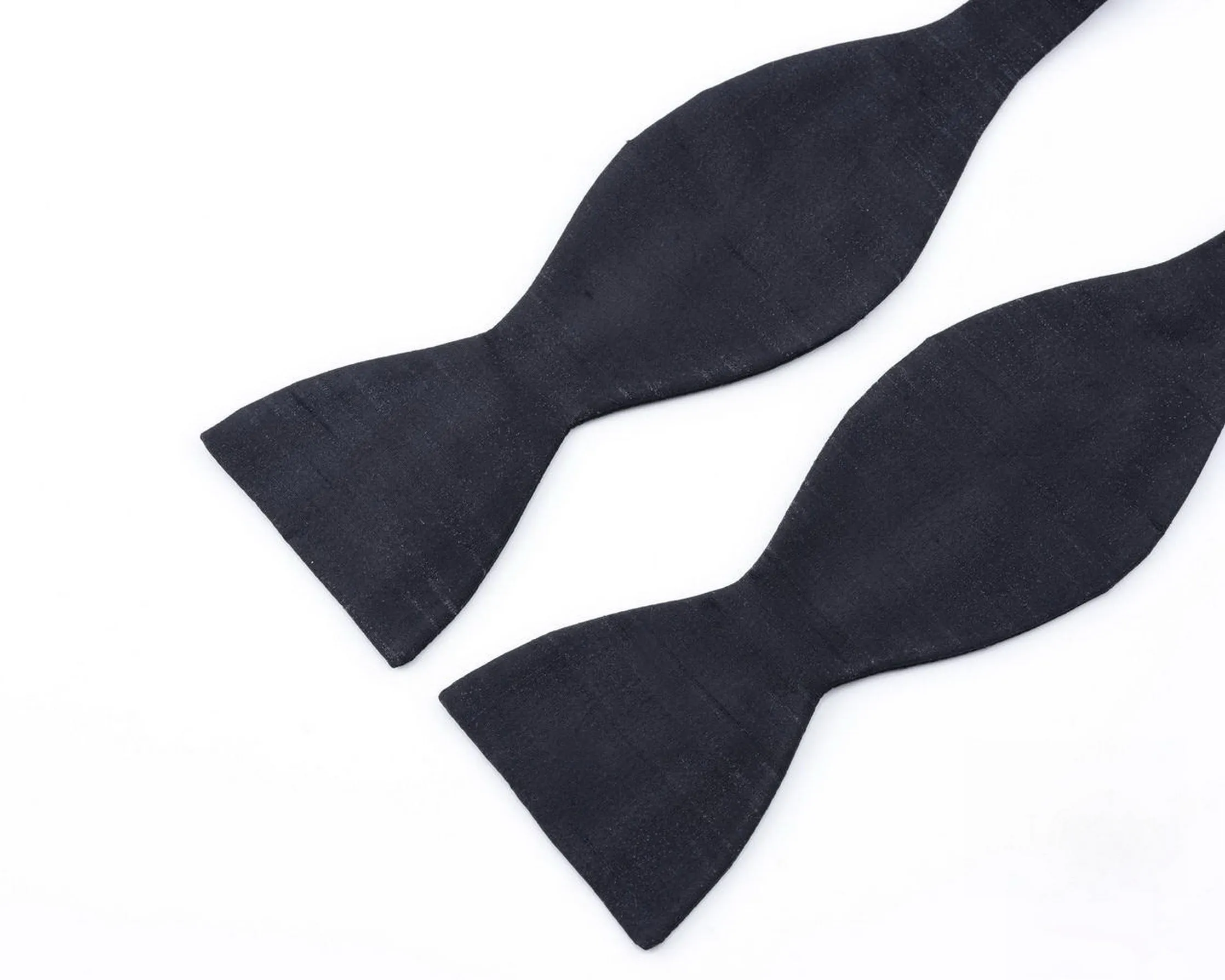 Black Butterfly Silk Shantung Bow Tie