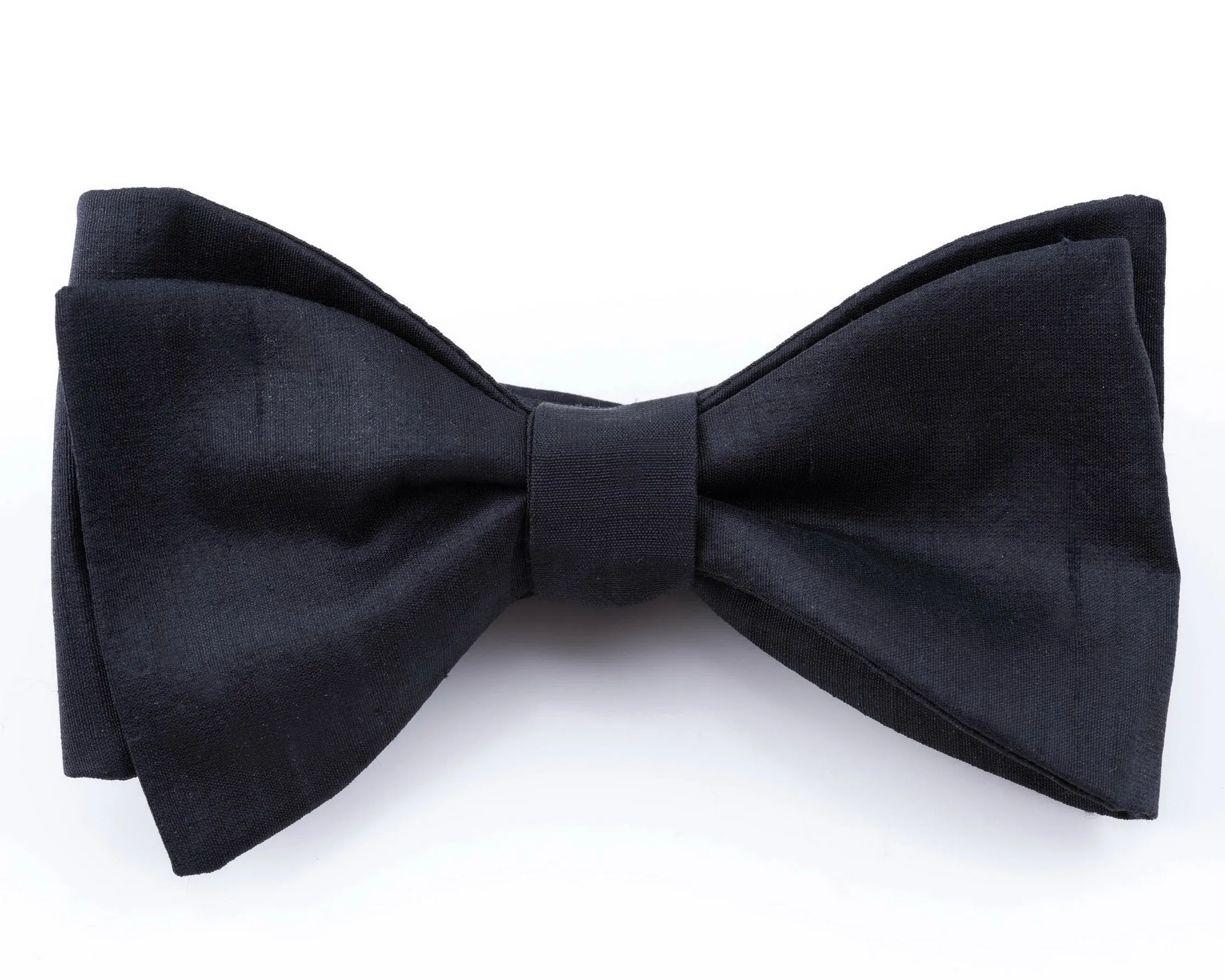 Black Butterfly Silk Shantung Bow Tie