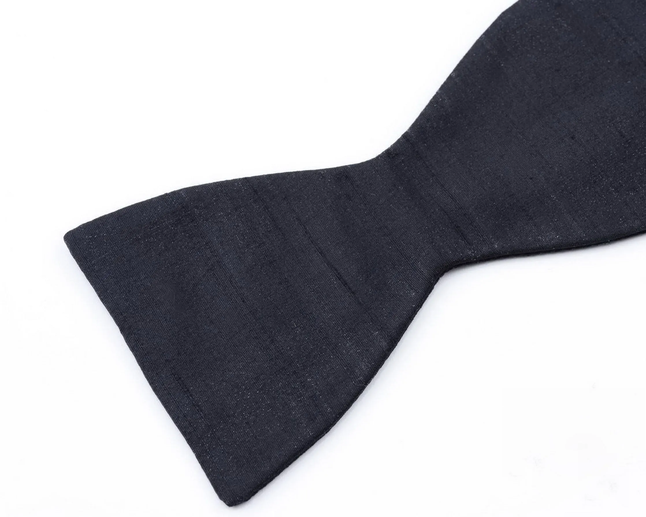 Black Butterfly Silk Shantung Bow Tie