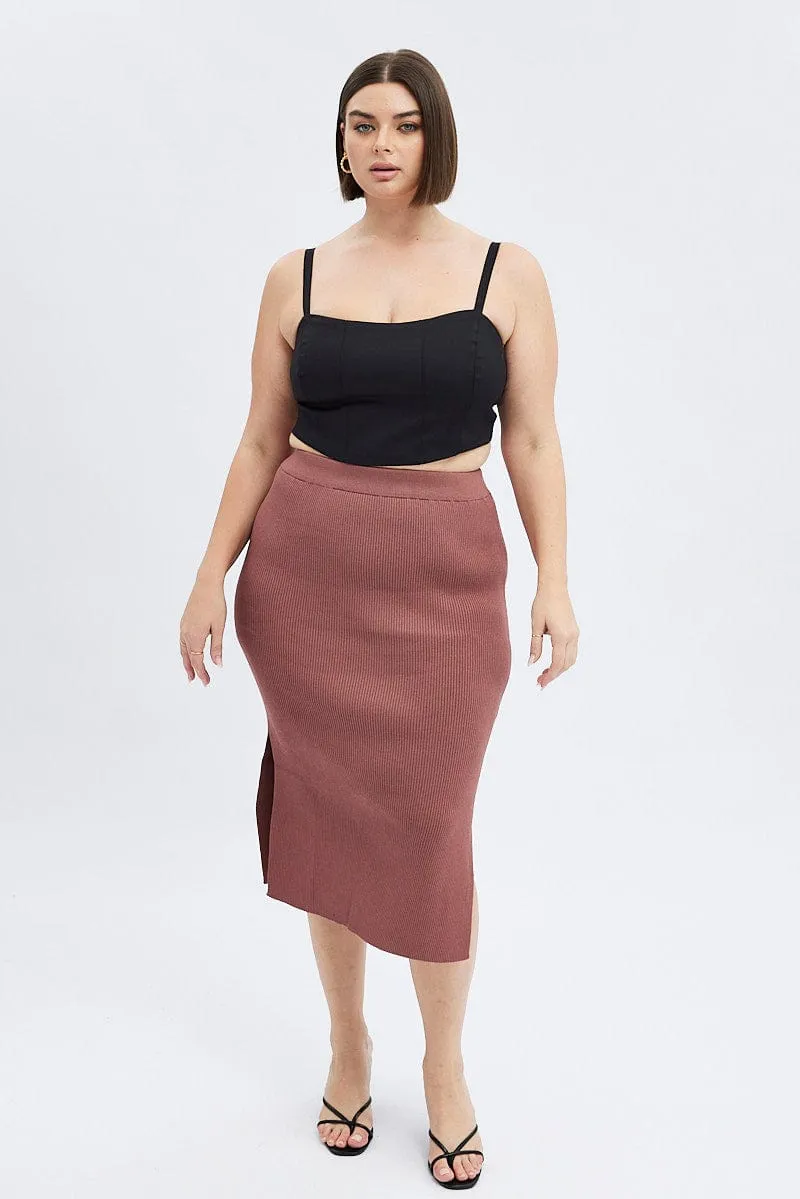 Black Corset Top Sleeveless Crop