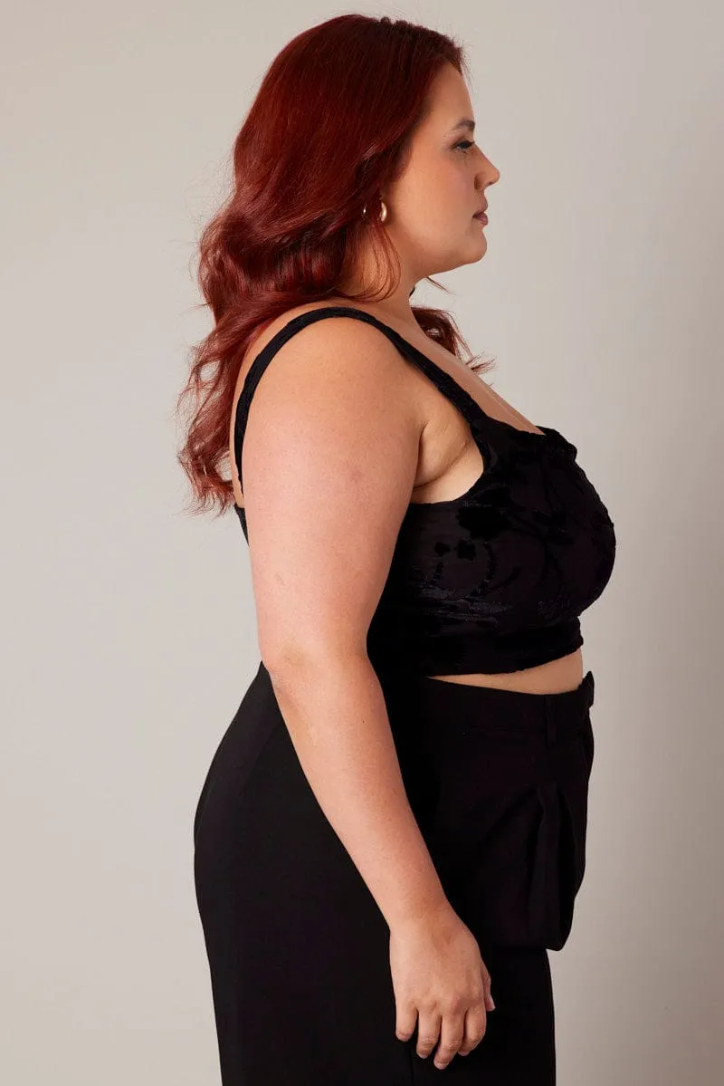 Black Cowl Top Sleeveless