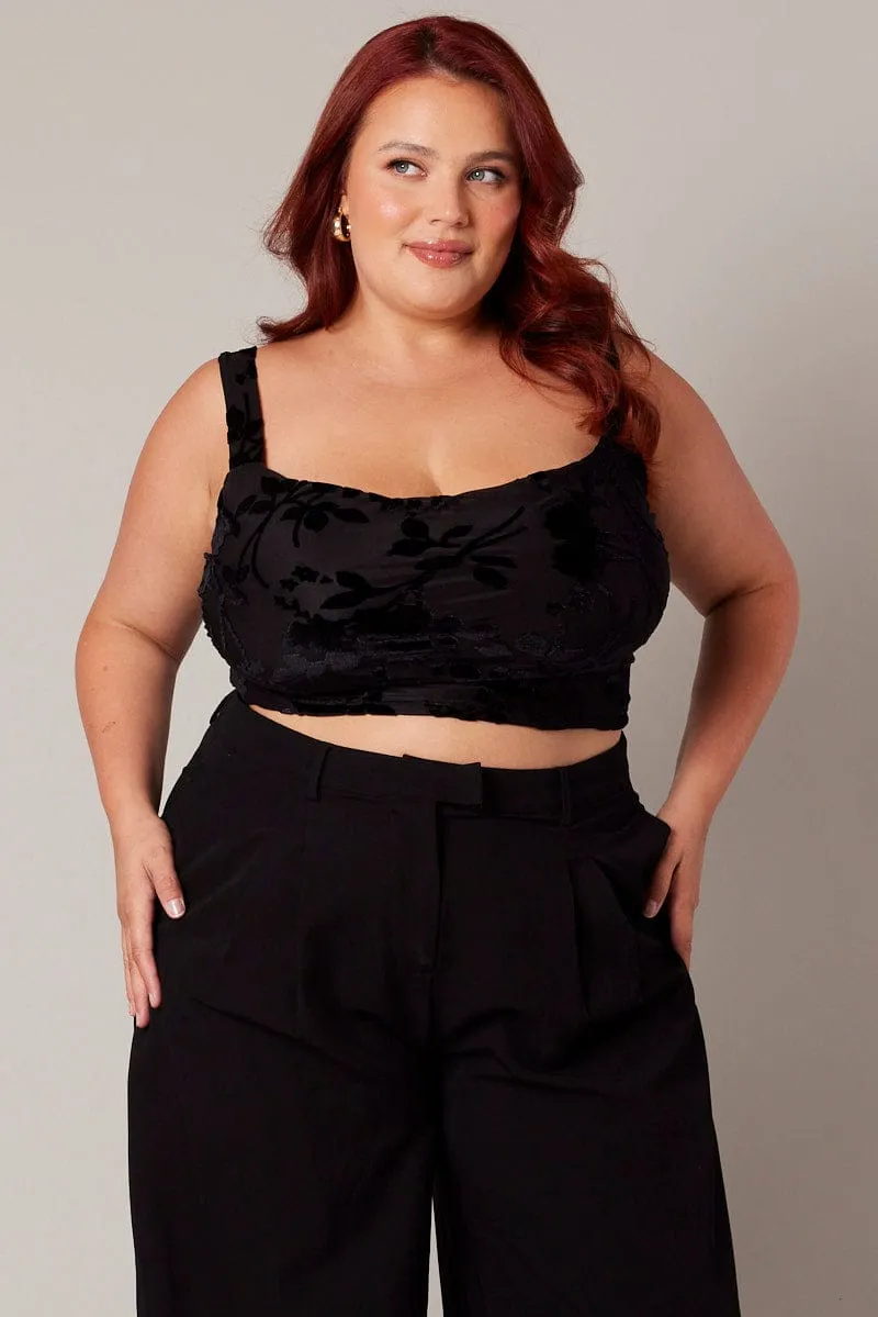 Black Cowl Top Sleeveless