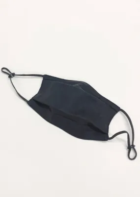 Black Linen Adjustable Face Mask