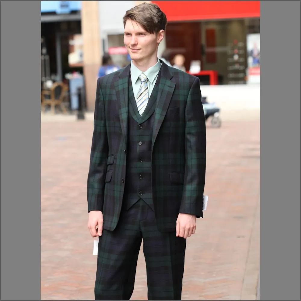 Black Watch Tartan Trousers<>
