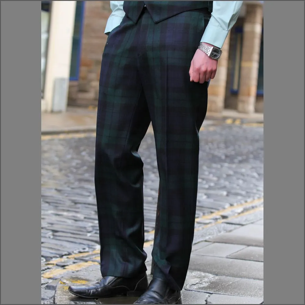 Black Watch Tartan Trousers<>
