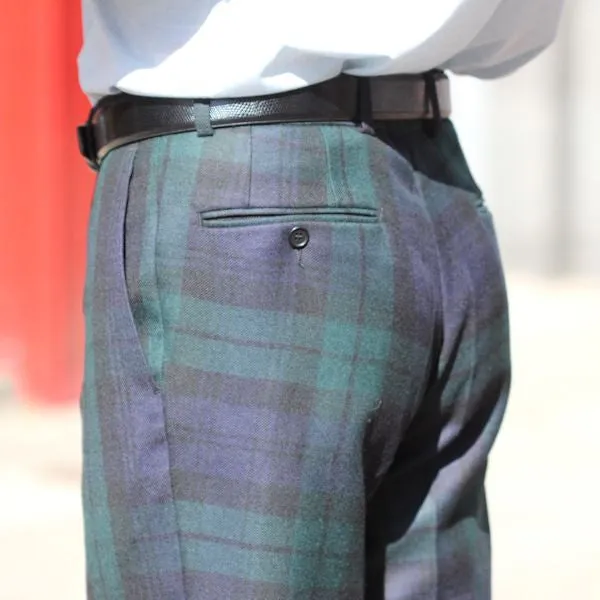 Black Watch Tartan Trousers<>