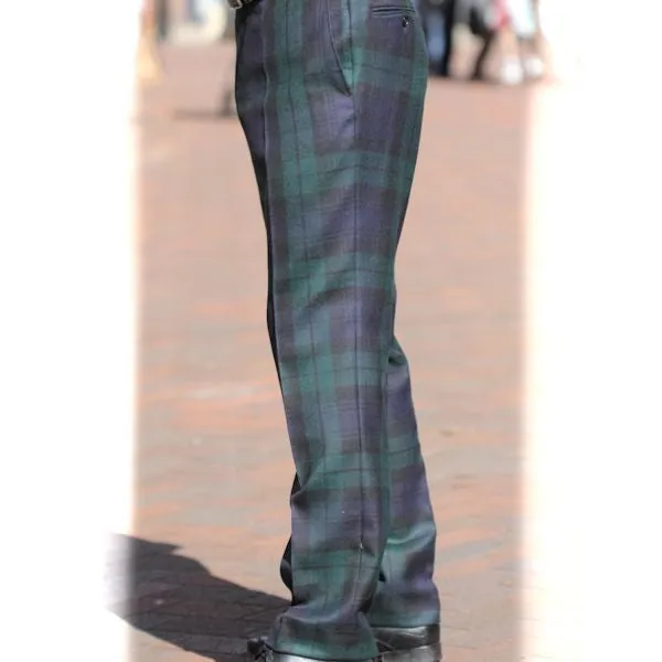 Black Watch Tartan Trousers<>