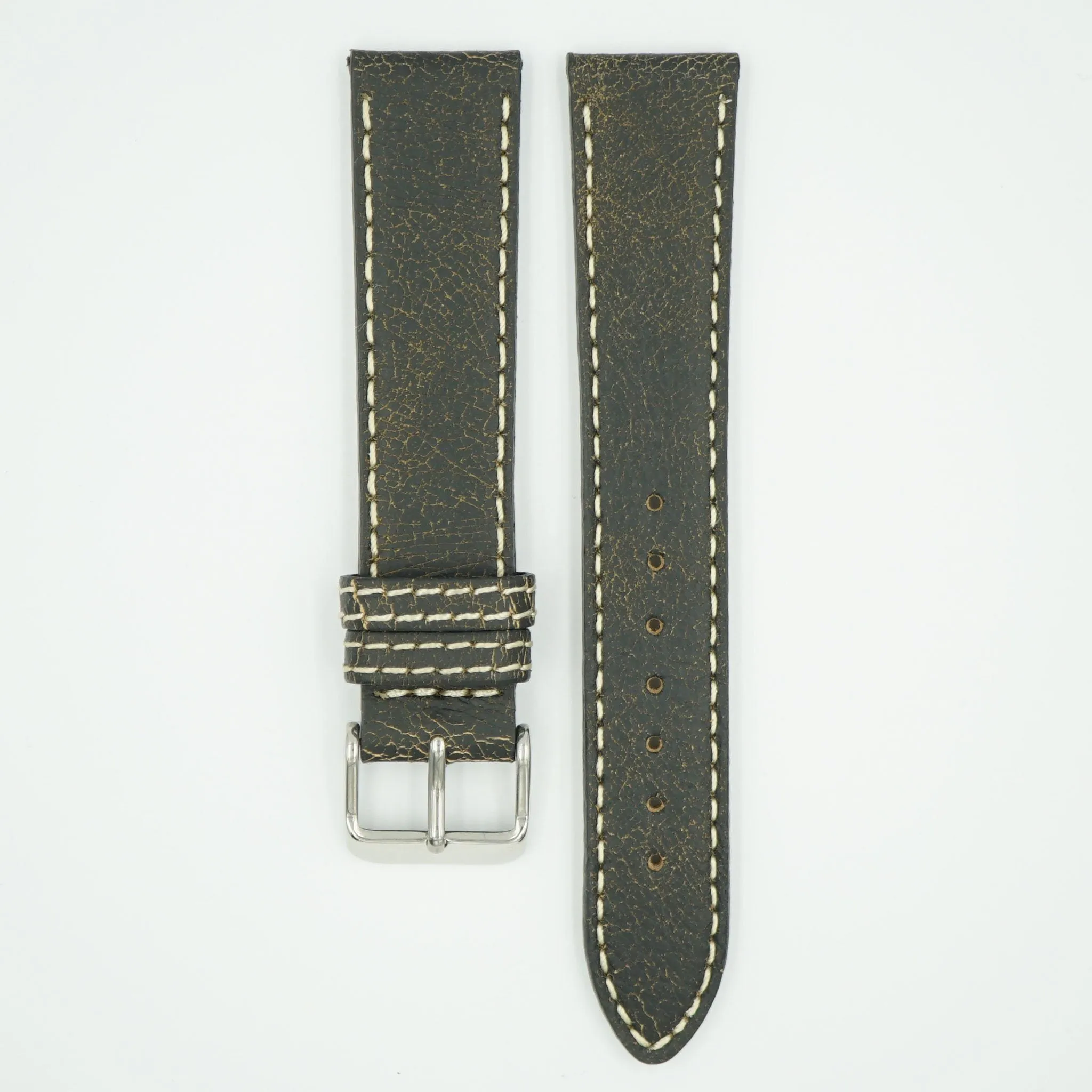Bomber Black Faded Leather Watch Band