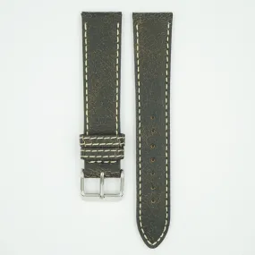 Bomber Black Faded Leather Watch Band