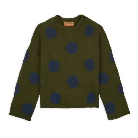 Brain Dead - Men's Teddy Fur Dot Knit Sweater - (Olive)