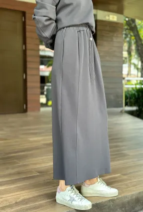 Brooklyn Sweat Skirt in Grey