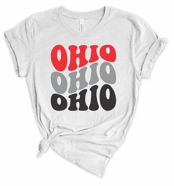 Buckeyes Color Groovy Ohio Softstyle Tee