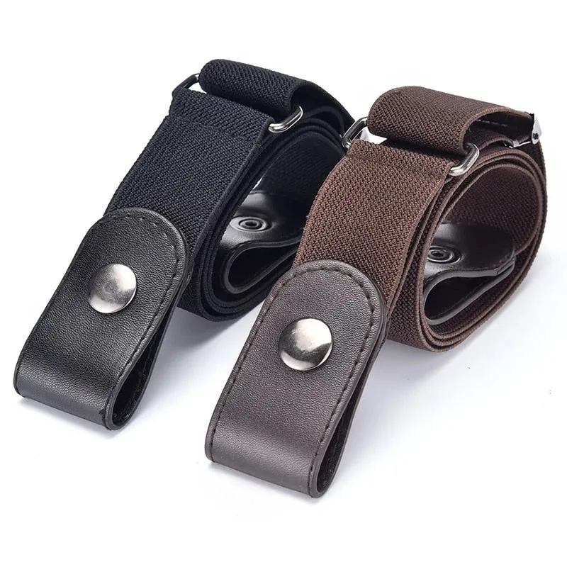 Buckle-Free Elastic Belt, Fits Waist 33.5 - 49 inches
