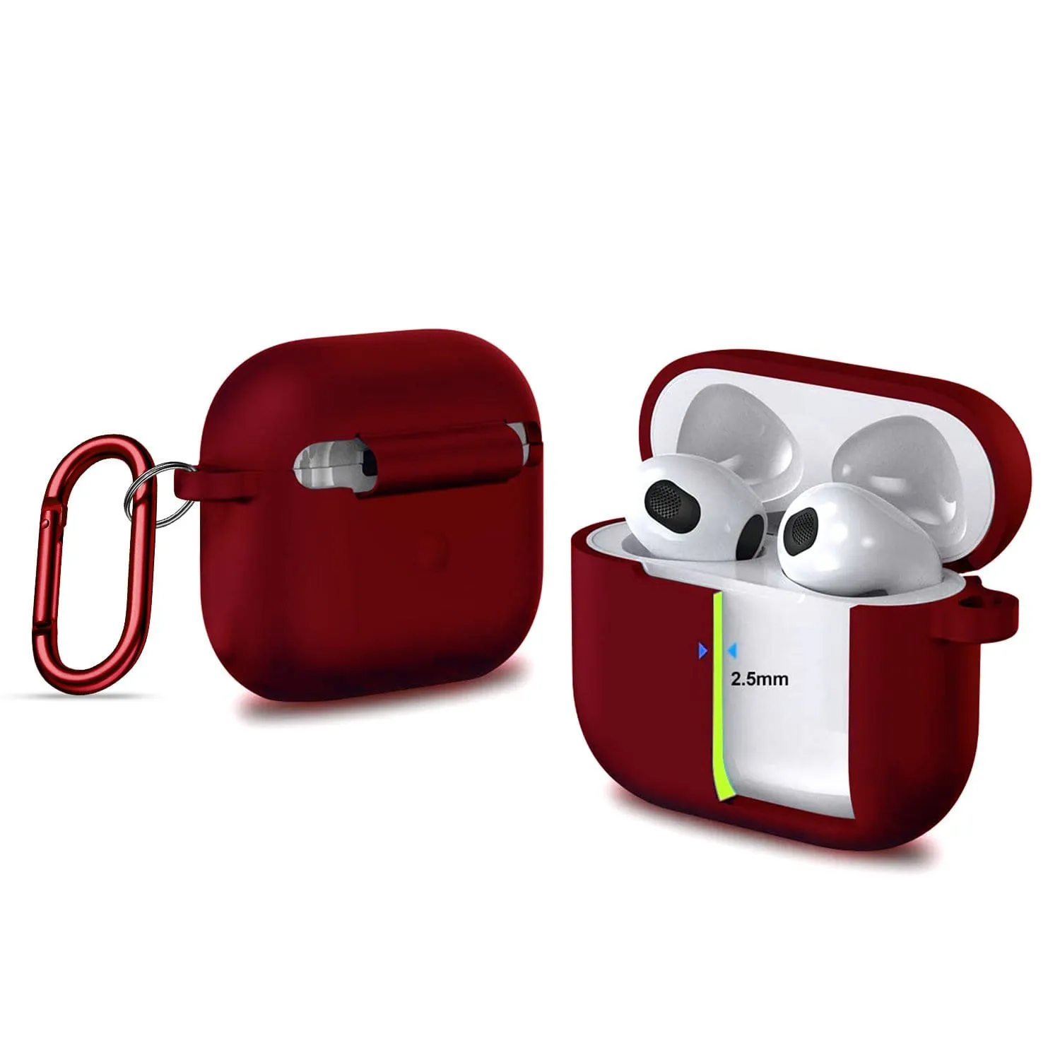 Burgundy Liquid Silicone Case - Apple AirPods 3